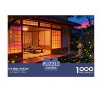 Kyoto Machiya Tea House Puzzle en Bois Imperméable DIY Puzzles De 1000 Pièces pour Adultes Coloré De Décoration pour La Maison
