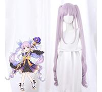 Kyouka Cosplay Perruque Cheveux Synthétiques Anime Princess Connect! Re: Dive Kyouka cosplay perruque rose clair avec doubles queues de cheval + bonnet de perruque perruque Re Dive 761