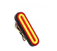KYPSZQPSH 1 feu stop + clignotant + feu de jour, 12 V/24 V universel, adapté for les camions, remorques et motos, étanche, effet de clignotant séquentiel (rouge + jaune)