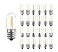 KYPSZQPSH 25 pièces LED T16 0.6W chaîne ampoules de remplacement E12 E14 blanc chaud 2700K ampoules en verre 110V 220V variable extérieure chaîne L (Color : Warm white 2700k, Size : E12 220V_0.6W)