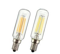 KYPSZQPSH 2pc Vintage verre T25 lampe à LED tubulaire LED ampoules à filament 4W 8W rétro lustre suspension E14 220V chaud blanc froid Edison ampoule(Color:Warm White,Size:E14 8W)