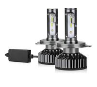 KYPSZQPSH Ampoule de phares LED H1 H4 H7, Puce Canbus CSP 9005 HB3 9006 HB4, Lampe H11 H8 H9 6000K 12V, antibrouillard Automobile, Ampoules glacées, 2 pièces (Color : 6000K 2PCS, Size : H4)
