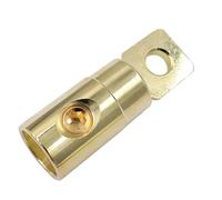 KYPSZQPSH Connecteurs de Fil de Terre d'alimentation Audio de Voiture doré, 2 pièces, amplificateur de Puissance modifié, bornes de coupleur de Fil en cuivre Pur(0GA)