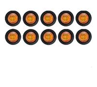 KYPSZQPSH Lot de 10 feux de gabarit latéraux ronds à 3 LED for remorque, 12 V-24 V, for feux de gabarit, clignotants, indicateurs(Changeable)