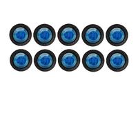 KYPSZQPSH Lot de 10 feux de gabarit latéraux ronds à 3 LED for remorque, 12 V-24 V, for feux de gabarit, clignotants, indicateurs(Green)