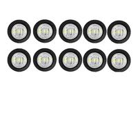 KYPSZQPSH Lot de 10 feux de gabarit latéraux ronds à 3 LED for remorque, 12 V-24 V, for feux de gabarit, clignotants, indicateurs(DEEP BLUE)