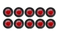 KYPSZQPSH Lot de 10 feux de gabarit latéraux ronds à 3 LED for remorque, 12 V-24 V, for feux de gabarit, clignotants, indicateurs(Crystal Blue)