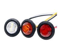 KYPSZQPSH Lot de 10 feux de gabarit latéraux ronds à LED 24 V for camion et remorque, feux de gabarit, feux de freinage arrière(red)
