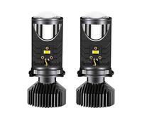 KYPSZQPSH Projecteur LED H4/9003/HB2 Hi/Lo 40 000 lm for phares de voiture, lentille bi-LED, mini projecteur H4, projecteur de phare for conduite à gauche (LHD), 12 V/24 V.(1 pair)