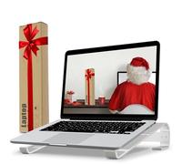 KYQEE Support ergonomique en aluminium pour ordinateur portable, Rehausseur d'ordinateur portable ventilé, compatible avec MacBook Air Pro, Dell XPS, HP, plus de 11 à 17,3 pouces, travail à domicile