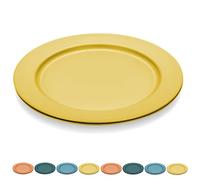 Kyraton Assiettes Service de Table 25cm 8 pièces, vaisselle et arts de la table Non fragile et léger Idéal pour voyage, pique nique, intérieur, extérieur, restaurant micro ondes sécurité