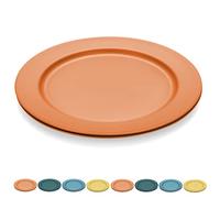 Kyraton Assiettes Service de Table 25cm 8 pièces, vaisselle et arts de la table Non fragile et léger Idéal pour voyage, pique nique, intérieur, extérieur, restaurant micro ondes sécurité