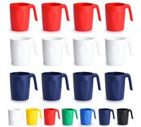 Kyraton Gobelets en Plastique Réutilisables 12 pièces, Incassable et réutilisable Tasses à café de voyage légères Tasses à expresso faciles à transporter et à nettoyer Allant au micro-ondes