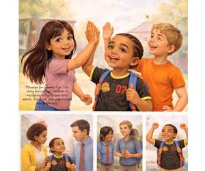 Kyrie stand up to the bully: Message for Grown-Ups This story encourages children to recognize bullying, use calm words, stand tall, and seek trusted Adults for help.