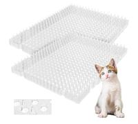 Kyrieval Tapis Anti-Chat 12 Pack - 42cm×32cm Tapis Anti Chat with Spikes Outdoor, Tapis pour Chat with 100 Stickers