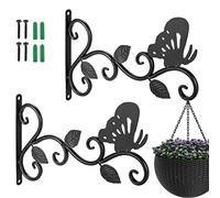 Kyrio Support De Panier Suspendu, Support De Panier De Suspension Murale De 12 Pouces Crochet De Plante Pour Panier De Jardin Lanterne Pelouse Lumière Pots De Fleurs - Paquet De 2