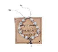 Kysin Chiys Bracelet de courage de danse rose étincelant pour les amateurs de danse, cadeau pour petit danseur de ballet, cadeau de compétition pour amis de ballet, adjustable, Pierre, Pas de gemme