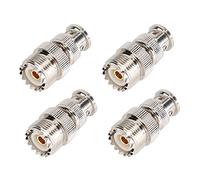 KYsongyiX BNC Male to UHF Female Adapter, Coaxial Connector Converter, Premium Brass Material for High Signal Transmission, 4pcs BNC to UHF RF Adapters for Wireless LAN Devices and Wi - FI R