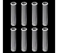 KYSUN 8 Pièces Tubes à Essai en Acrylique, Tubes à Essai Réutilisables et Durables, Tubes d'eau de Fleurs, Arrangements Floraux Tubes à Eau, Eprouvette Tube à Essai Acrylique pour Laboratoires