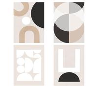 KYSUN Lot de 4 Tableau Décoration Murale - SANS Cadres - Set de Poster Premium pour la Maison, Bureau, Salon, Chambre, Cuisine,Modern Abstract Watercolor,30x42cm