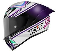 KYT KX-1 Race GP Bastianini Replica 2024, casque intégral M Blanc/Mauve/Fuchsia/Vert Blanc/Mauve/Fuchsia/Vert
