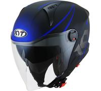 KYT D-City Colorful Casque jet, Bleu mat, Taille XS (53/54)