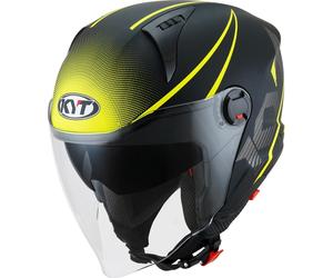 KYT D-City Colorful Casque jet, jaune, Taille XL (61)