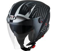 KYT D-City Lucent Casque jet, Noir mat/argent, Taille XS (53/54)