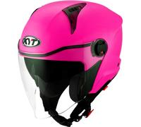 Casque Jet KYT D-CITY Plain Fuxia Fluo