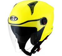KYT D-City Plain, casque à réaction XL Jaune Néon Jaune Néon