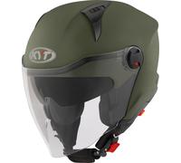 KYT D-City Plain Casque jet, vert mat, Taille XS (53/54)