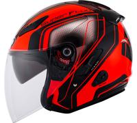 KYT Hellcat Superfluo, casque jet XS Rouge Rouge