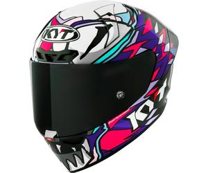 KYT KX-1 Race GP Bastianini Replica 2023 Casque, Blanc/Rose, Taille XS (53/54)