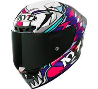 KYT KX-1 Race GP Bastianini Replica 2023 Casque, Blanc/Rose, Taille XXL (63)