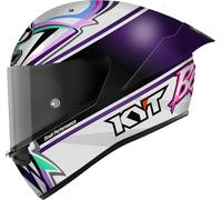 KYT KX-1 Race GP Bastianini Replica 2024 Casque, Blanc/Violet, Taille XS (53/54)