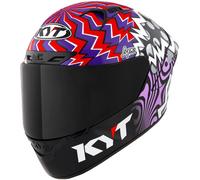 KYT NZ Race Savadori Replica Casque, violet/noir/turquoise, Taille XL (61/62)