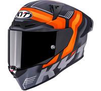 KYT R1R Carbon Accelerator, casque intégral M Mat Gris Foncé/Orange/Gris Clair Mat Gris Foncé/Orange/Gris Clair