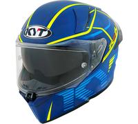 KYT R2R Concept, casque intégral M Mat Bleu/Bleu Clair/Jaune Mat Bleu/Bleu Clair/Jaune
