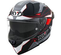 KYT R2R LED, casque intégral L Mat Noir/Gris/Blanc/Rouge Mat Noir/Gris/Blanc/Rouge