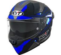 KYT R2R Led Casque, noir-bleu, taille M pour homme
