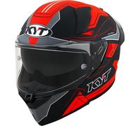 KYT R2R Led Casque, noir-rouge, taille M pour homme