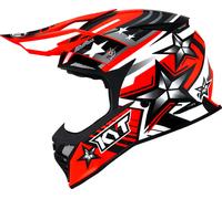 KYT Skyhawk Ardor, casque de protection XS Noir/Blanc/Rouge Néon Noir/Blanc/Rouge Néon