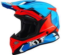 KYT Skyhawk Glowing Casque de motocross, noir-bleu-orange, taille S pour homme