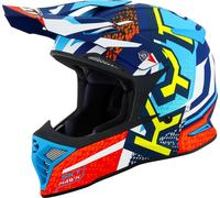 KYT Skyhawk Hyperflow Casque de motocross, rouge-bleu, taille XS pour homme