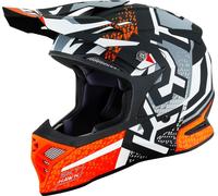 KYT Skyhawk Hyperflow Casque de motocross, gris-orange, taille XS pour homme
