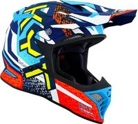 Casque Tout-Terrain KYT SKYHAWK HYPERFLOW Matt Light Blue/Red