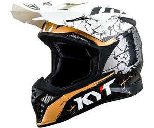 KYT Skyhawk Jarvis Signature Edition, casque à croix M Noir/Blanc/Gris Noir/Blanc/Gris