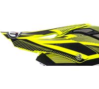 KYT Strike Hawk, peak Stripe Neon-Yellow Stripe Neon-Yellow