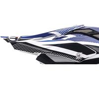 KYT Strike Hawk, peak Stripe White/Blue Stripe White/Blue