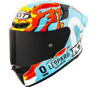 KYT TT-Revo Electron Leopard Replica Aragon, casque intégral XXL Bleu Clair/Orange/Jaune/Blanc Bleu Clair/Orange/Jaune/Blanc